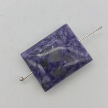 Load image into Gallery viewer, 80cts of Rare Rectangular Pillow Charoite Beads | 2 Beads | 27x22x10mm | 10871B - PremiumBead Alternate Image 6