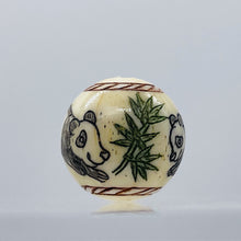Load image into Gallery viewer, Adorable Hand Carved Panda 20mm Round Bead 10283