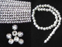 Load image into Gallery viewer, Seven Beads of Glitter Laser Cut 4mm Sterling Silver Beads 8595 - PremiumBead Alternate Image 2