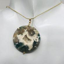 Load image into Gallery viewer, Ocean Jasper with Druzy Pocket 14K Gold Filled Pendant | 1 3/4" Long | Green |