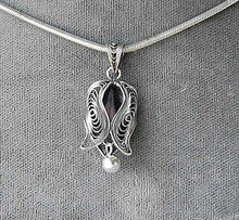 Load image into Gallery viewer, Hand Made Silver Filigree Bell Flower Pendant 5795 - PremiumBead Primary Image 1
