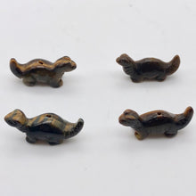 Load image into Gallery viewer, Dinosaur 2 Carved Tiger's Eye Diplodocus Beads | 25x11.5x7.5mm | Golden - PremiumBead Alternate Image 5