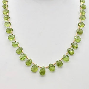 Natural Green Peridot Briolette and 14k GF 17 inch Necklace 203347 - PremiumBead Alternate Image 3