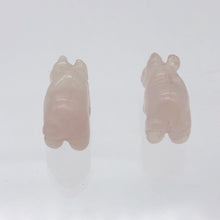 Load image into Gallery viewer, 2 Rose Quartz Hand Carved Rhinoceros Beads, 21x13x10mm, Pink 009275RQ | 21x13x10mm | Pink - PremiumBead Alternate Image 6