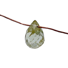 Load image into Gallery viewer, 1 Natural Sage Green Natural Zircon Briolette Bead 6943