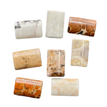 Load image into Gallery viewer, Gorgeous Patterns Conglomerate Jasper Rectangle Bead Strand 109324