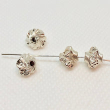 Load image into Gallery viewer, Designer 4 Silver Twisted Roundel 7.5mm Beads 7858 - PremiumBead Primary Image 1