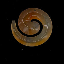 Load image into Gallery viewer, Chalcedony, Mandarin Spiral | 32x4.5mm | Orange | 1 Pendant Bead |