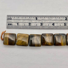 Load image into Gallery viewer, Wildly Exotic Tigereye Square Coin Bead 16 inch Strand for Jewelry Making - PremiumBead Alternate Image 7