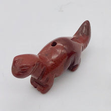 Load image into Gallery viewer, Dinosaur 2 Carved Brecciated Jasper Diplodocus Beads | 25x11.5x7.5mm | Red - PremiumBead Alternate Image 3