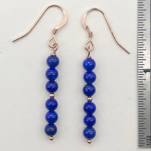 Load image into Gallery viewer, Natural AAA Lapis with 14K Rose Gold Filled Earrings | 1 3/4" Long | Blue |