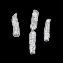 Load image into Gallery viewer, 4 Creamy White Center-Drilled FW Stick Pearls 6849