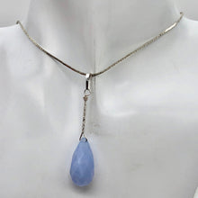 Load image into Gallery viewer, Blue Chalcedony Designer Sterling Silver Pendant and Earrings Jewelry Set