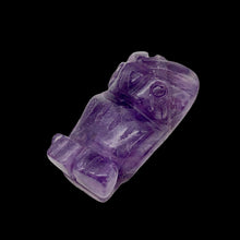 Load image into Gallery viewer, Hand-Carved Natural Amethyst Owl Bead Figurine | 21x12x9mm | Purple