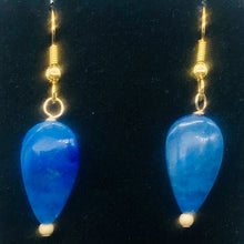Load image into Gallery viewer, Lapis Lazuli and14K Gold Filled Earrings | 1 5/8" (Long) | Blue | 1 Pair |