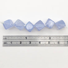 Load image into Gallery viewer, AAA Blue Chalcedony Diagonal Cut Cube Bead Half Strand | 18 Beads | 8x8x8mm |