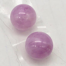 Load image into Gallery viewer, Natural Untreated Deep Pink Lavender Kunzite 13mm Round Beads | 2 Bead(s)