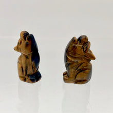 Load image into Gallery viewer, Howling New Moon Tiger's Eye Wolf Coyote Figurine | 21x11x8mm | Golden Brown - PremiumBead Alternate Image 10