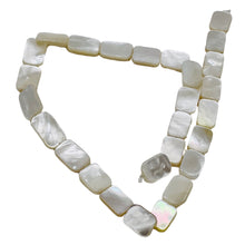Load image into Gallery viewer, Natural Mother of Pearl Shell Rectangle Bead Strand 102143