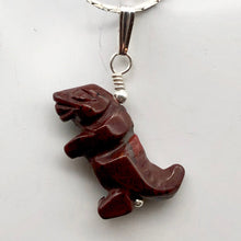 Load image into Gallery viewer, Red Jasper T- Rex Pendant Necklace|Semi Precious Stone Jewelry| Silver Pendant | - PremiumBead Primary Image 1