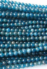 Load image into Gallery viewer, 17 Blue Apatite 4mm Round Beads 008889A - PremiumBead Alternate Image 2
