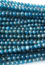 Load image into Gallery viewer, 17 Blue Apatite 4mm Round Beads 008889A - PremiumBead Alternate Image 2