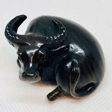 Load image into Gallery viewer, Carved Water Buffalo Dark Teak Ojime/Netsuke Bead - PremiumBead Alternate Image 2