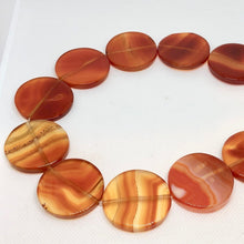 Load image into Gallery viewer, Red/Orange Sardonyx Agate Coin 35mm Pendant Bead 6851 - PremiumBead Alternate Image 4
