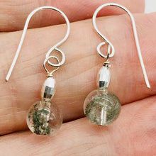 Load image into Gallery viewer, Sparkling Actinolite Quartz Sterling Silver Earrings | 1" long | 1 Pair |