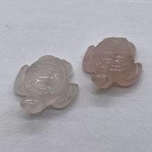 Load image into Gallery viewer, Majestic 2 Carved Rose Quartz Sea Turtle Beads | 23x18.5x8mm | Pink