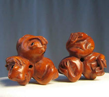 Load image into Gallery viewer, No Evil Carved Signed Froggie Toad Ojime/Netsuke Bead - PremiumBead Alternate Image 3
