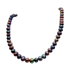 Load image into Gallery viewer, Premium Rainbow Peacock 8x7mm Freshwater Pearl Strand 102271