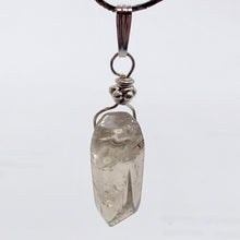 Load image into Gallery viewer, Smoky Quartz Sterling Silver Crystal | 1 1/2" Long | Smoky Clear | 1 Pendant |