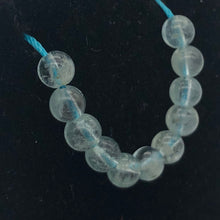 Load image into Gallery viewer, 11 Natural Aquamarine Round Beads | 5.5mm | 11 Beads | Blue | 6655A - PremiumBead Alternate Image 4