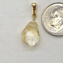 Load image into Gallery viewer, Citrine Crystal 14K Gold Filled Pendant | 3/4" Long | Pale Yellow | 1 Pendant |