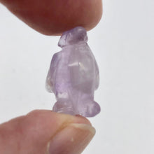 Load image into Gallery viewer, March of The Penguins Carved Amethyst Figurine | 21x12x11mm | Purple - PremiumBead Alternate Image 3