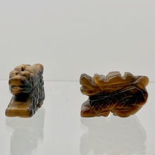 Load image into Gallery viewer, Powerful Tiger's Eye Carved Winged Dragon Figurine | 21x14x9mm | Golden Brown