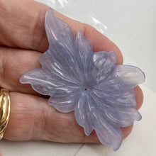 Load image into Gallery viewer, 83.9cts Hand Carved Blue Chalcedony Flower Bead | 53x42x4mm | - PremiumBead Alternate Image 3