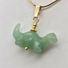 Load image into Gallery viewer, Aventurine Diplodocus Dinosaur Pendant with 14K Gold-Filled Pendant 509259AVG - PremiumBead Alternate Image 6