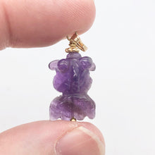 Load image into Gallery viewer, Amethyst Goldfish Pendant Necklace | Semi Precious Stone Jewelry | 14k Pendant - PremiumBead Alternate Image 9