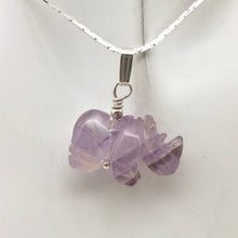 Load image into Gallery viewer, Hand Carved Rhino Amethyst Rhinoceros and Sterling Silver Pendant 509275AMLS - PremiumBead Alternate Image 2