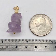 Load image into Gallery viewer, Amethyst Snake Pendant Necklace | Semi Precious Stone Jewelry | 14k Pendant - PremiumBead Alternate Image 5