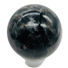 Load image into Gallery viewer, Arfvedsonite Scry Sphere Round | 2" | Black/Silver | 1 Sphere |