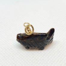 Load image into Gallery viewer, Tiger's Eye Koi Fish Pendant Necklace|Semi Precious Stone Jewelry|14k Pendant