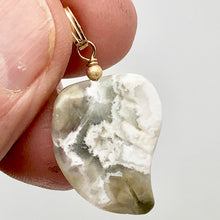 Load image into Gallery viewer, Ocean Jasper Carved Autumn Leaf Bead 14K Gold Filled Pendant | 1 3/4" Long |