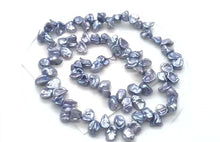 Load and play video in Gallery viewer, Baby blue Keishi FW Pearl Strand | 9x6x3 to 7x7x4mm |Blue | Keishi | 86 pearls |