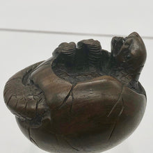 Load image into Gallery viewer, Escaping the Egg Lizard Teak Ojime/Netsuke Bead - PremiumBead Alternate Image 5