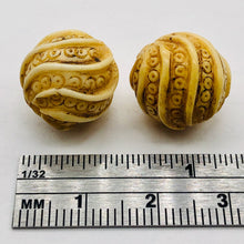 Load image into Gallery viewer, Octopus Tentacle Swirl Waterbuffalo Carved Bone Bead 10760B