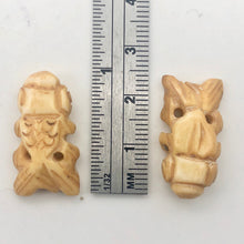Load image into Gallery viewer, Carved Koi Gold Fish Waterbuffalo Bone Beads| 24x12x7mm| Beige | Fish | 2 Beads| - PremiumBead Alternate Image 2