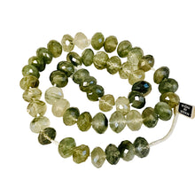 Load image into Gallery viewer, Rutilated Quartz 83 grams Faceted Graduated Roundels | 12x8mm | Green/Clear |